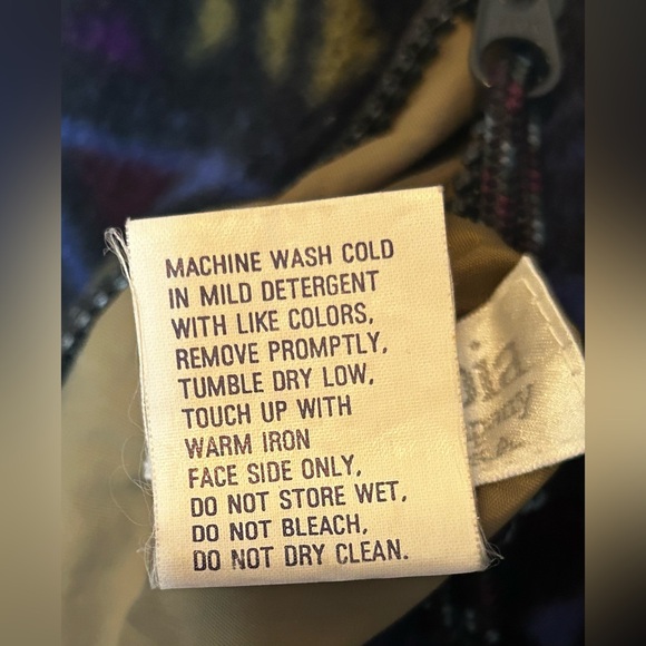 Vtg 90s COLUMBIA Reversible Fleece Vest Jacket Vaporwave Ski Aztec - Picture 10 of 11